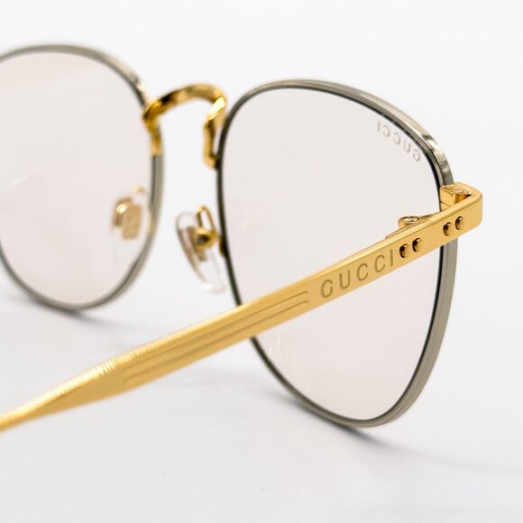 NEW GUCCI GG1367S 001 SUNGLASSES WOMEN GOLD EYEWEAR - Picture 5 of 11
